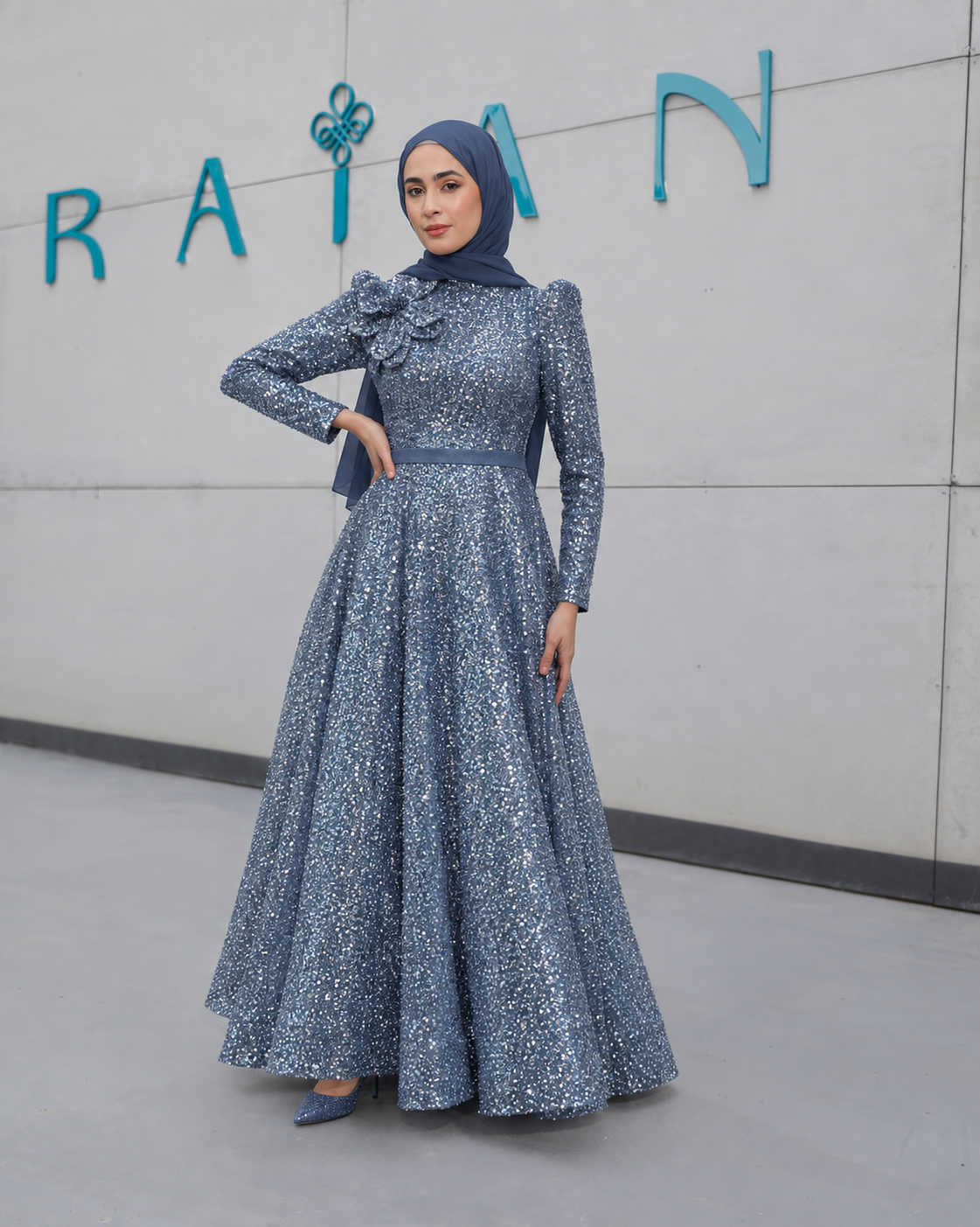 Sculpted Rosette Gown — additional product view