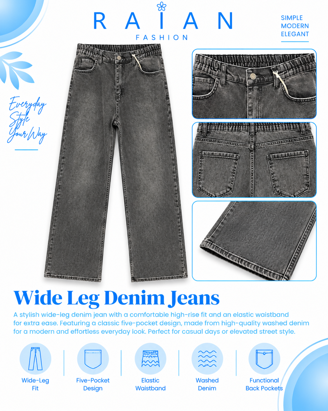 Product photo of Wide leg Denim from Lameral