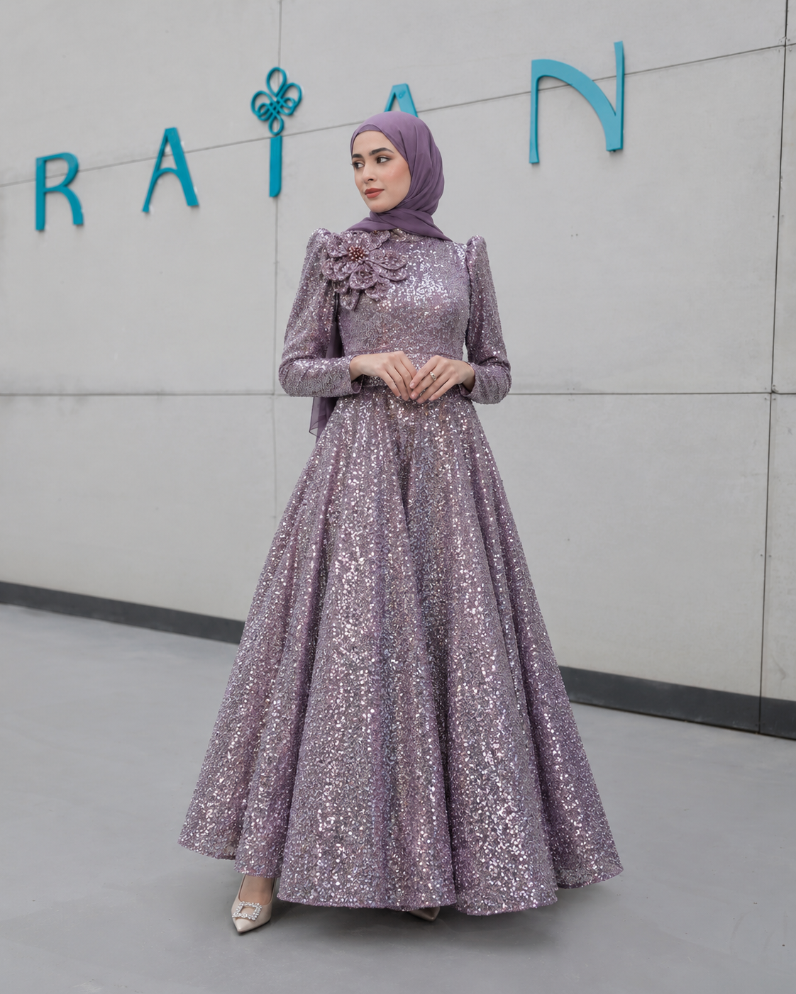 Sculpted Rosette Gown — additional product view
