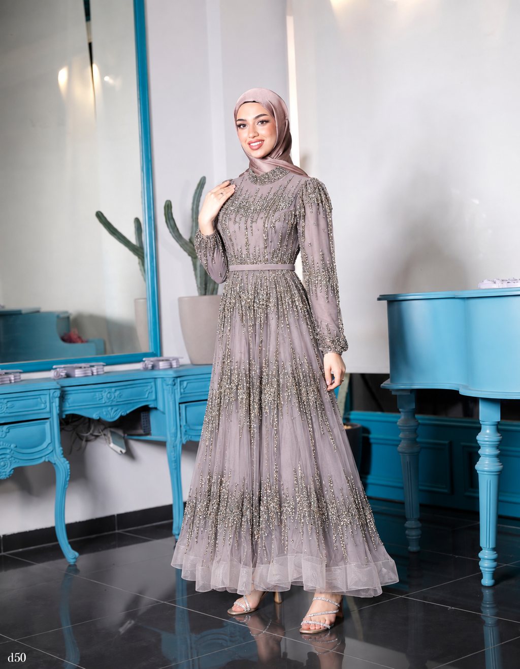 Beaded Cascade Gown — additional product view