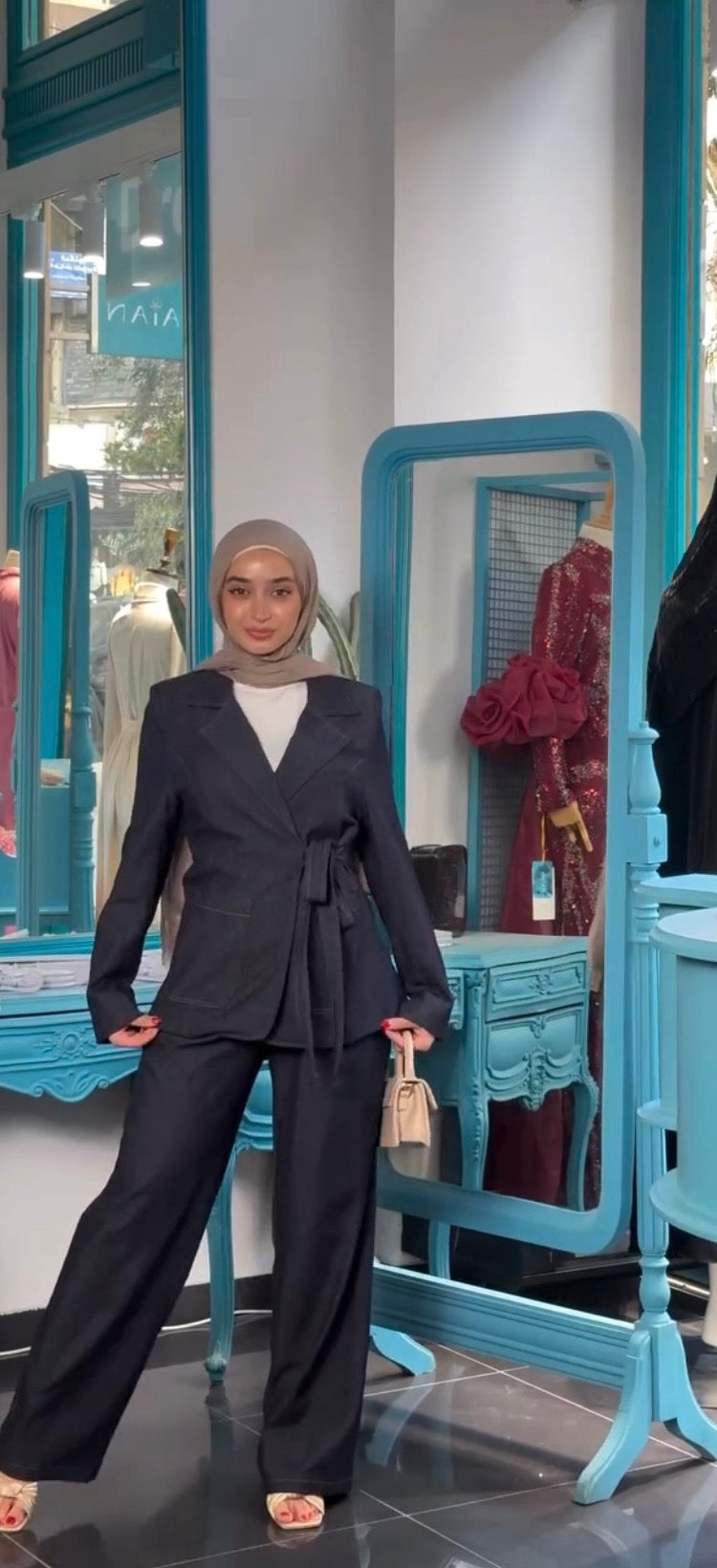 Product photo of Denim Blazer Set from Lameral