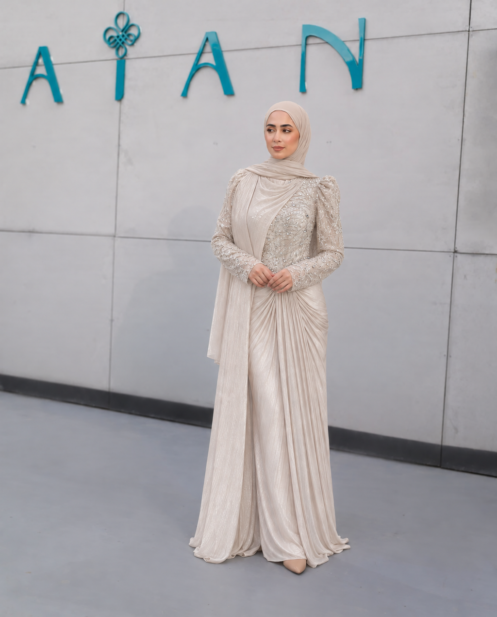 Celestia Cape Gown — additional product view