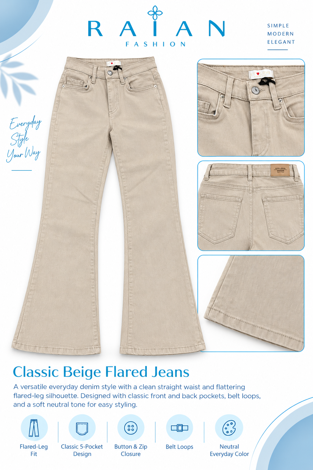 Product photo of Classic Flared Jeans from Lameral