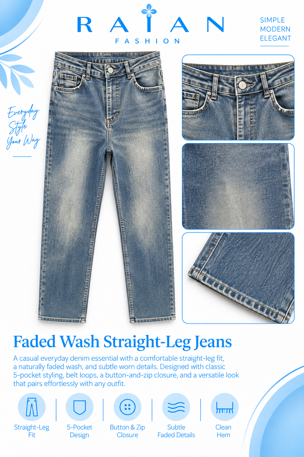 Product photo of Faded Jeans from Lameral