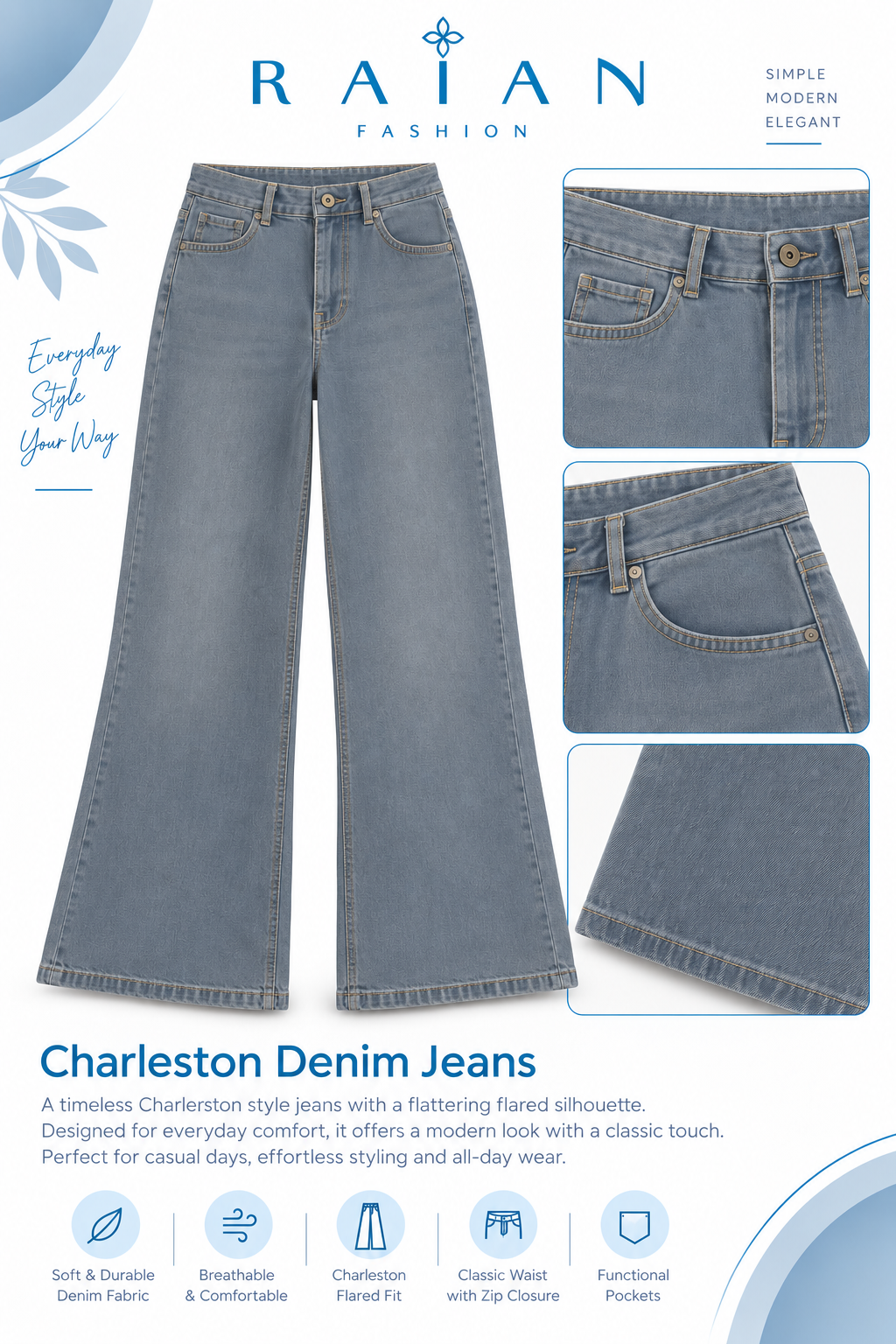 Product photo of Charleston jeans from Lameral