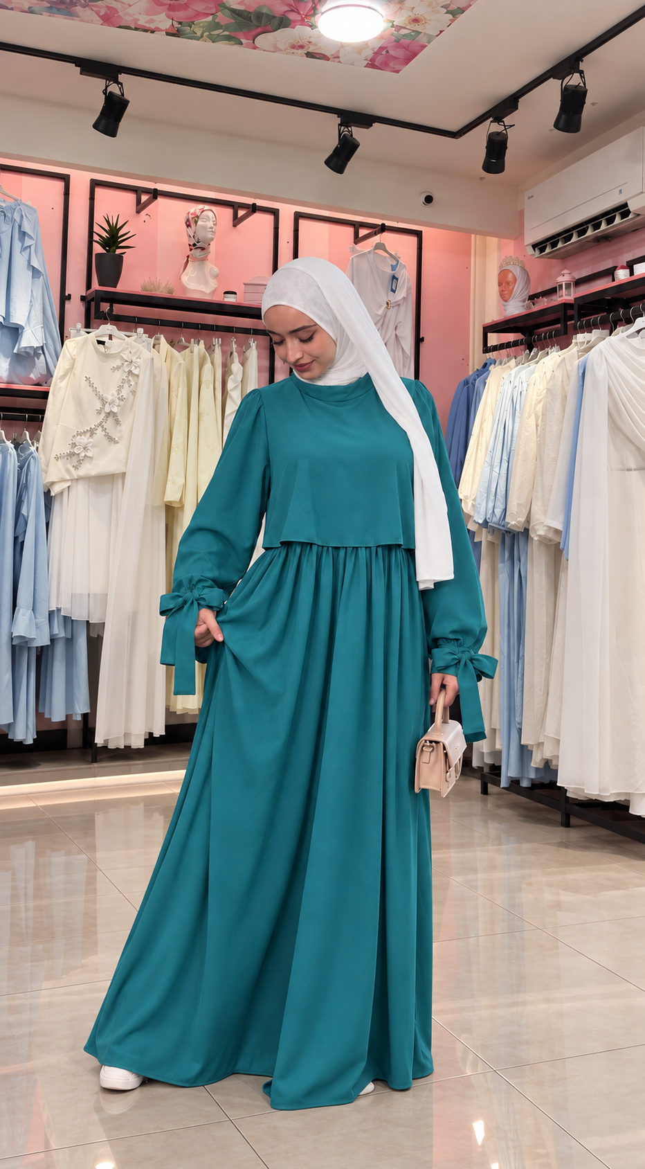 Product photo of Bow Cuff Maxi Dress from Lameral