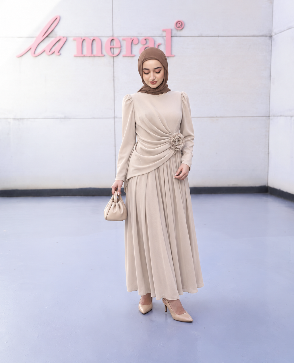 Product photo of Rosette Pleated Dress from Lameral