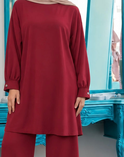 Close-up of Burgundy Grace Set, cropped directly from the original product photo.