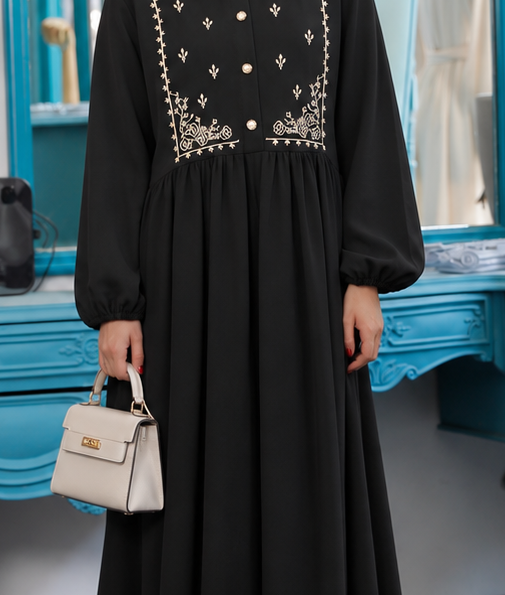 Close-up of Floral Panel Maxi Dress, cropped directly from the original product photo.