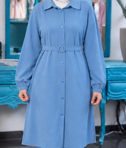 Close-up of Long Belted Chemise, cropped directly from the original product photo.