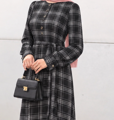Close-up of Plaid Dress, cropped directly from the original product photo.