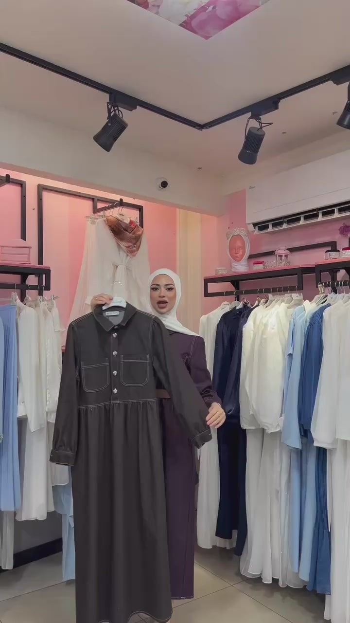 Product video of Stitch Pocket Denim Dress from Lameral