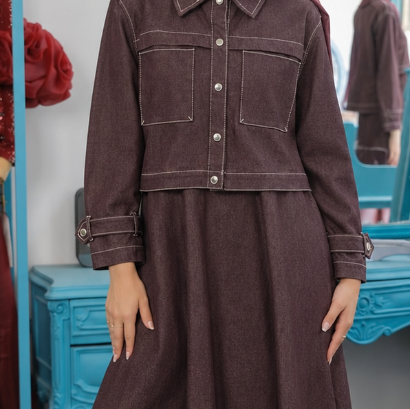 Close-up of Ravenna Denim Dress, cropped directly from the original product photo.