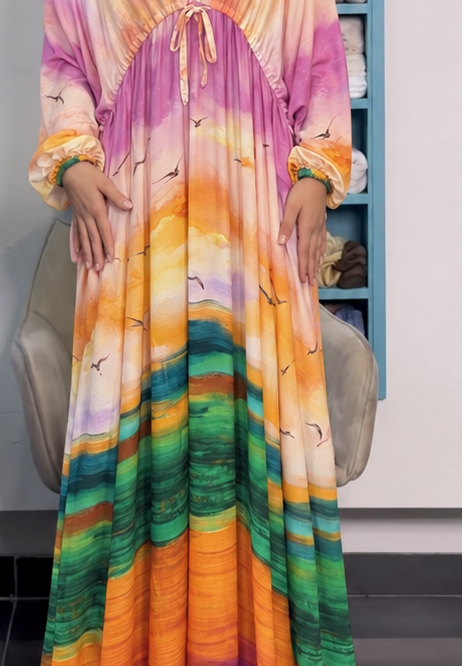 Close-up of The Sunset Dress, cropped directly from the original product photo.